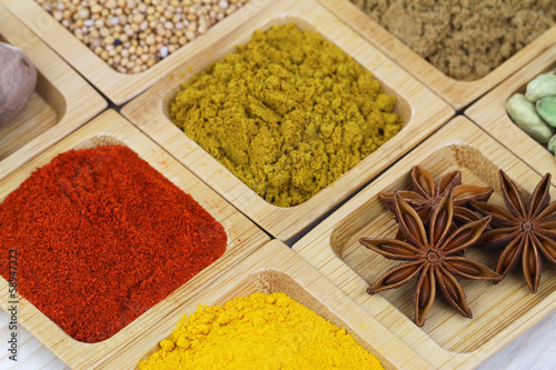 Selection of Indian spices