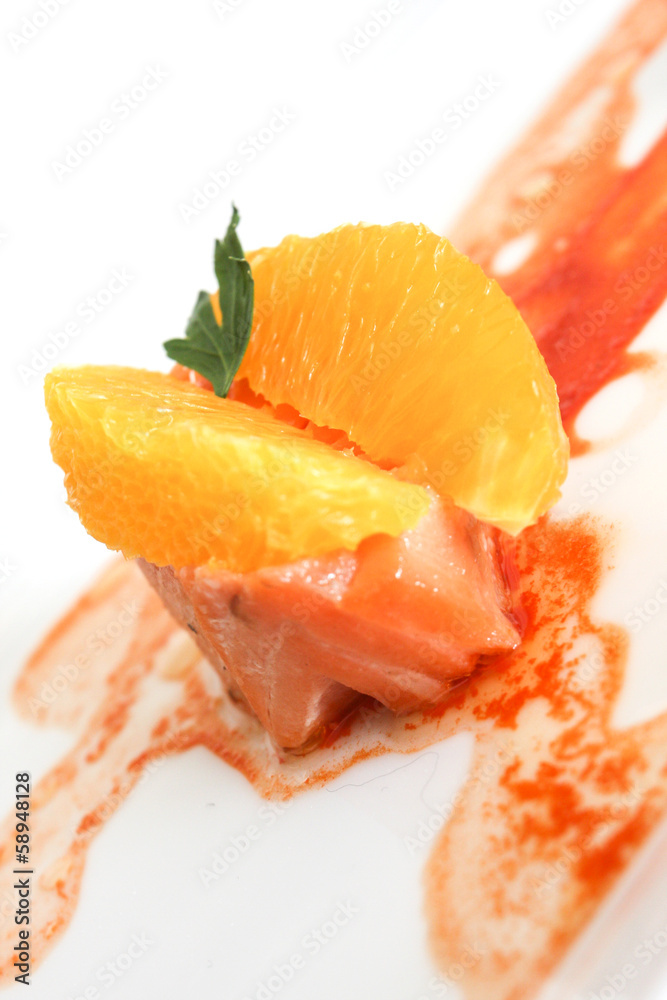Grilled Salmon with fresh orange Grilled Salmon with fresh orange