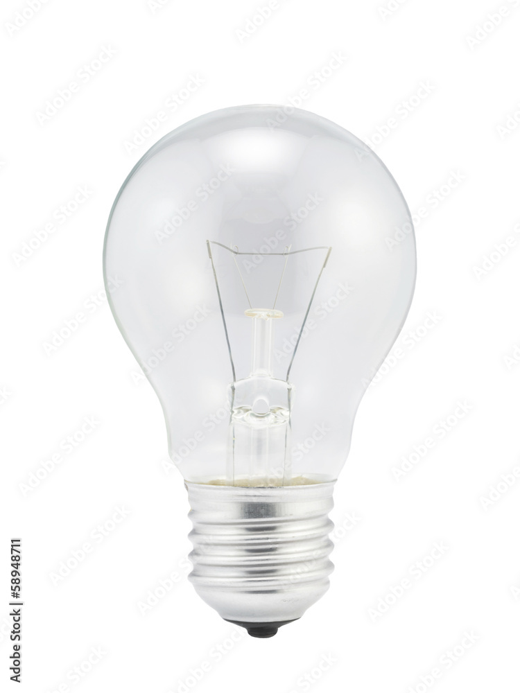 Light bulb, isolated, Realistic photo image Light bulb, isolated, Realistic photo image