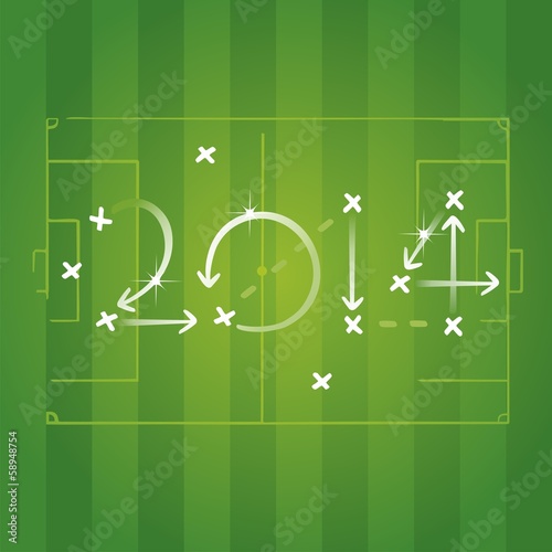 2014 soccer strategy plan vector