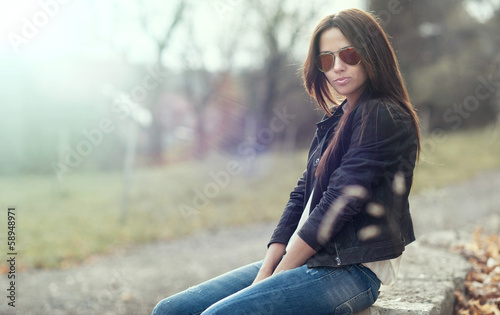 Woman in sunglasses