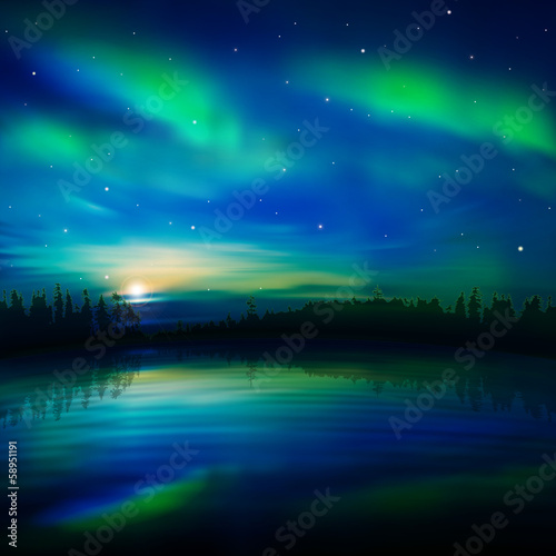 abstract nature background with sunrise
