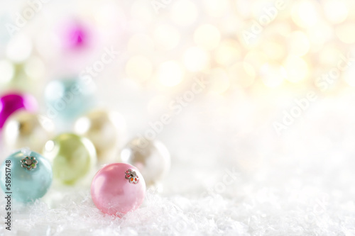 Pastel color Christmas bauble decoration