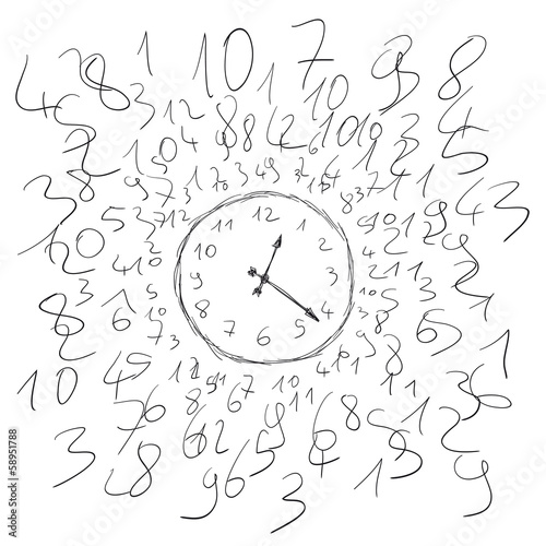 orologio e numeri