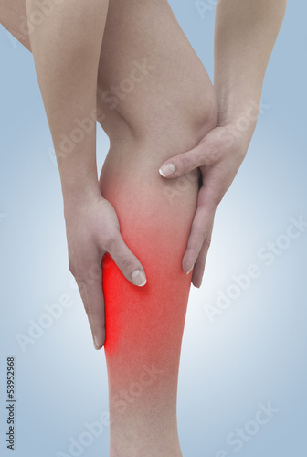 Acute pain in a woman calf