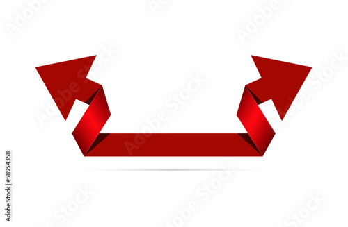 The origami style arrow