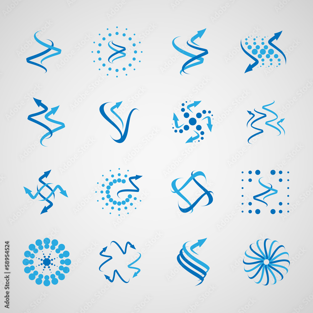 Unusual Icons Set - Isolated On Gray Background Unusual Icons Set - Isolated On Gray Background