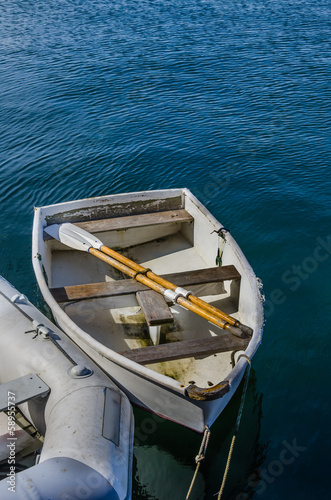 A Rowing Boat with a Pair of Oars © alpegor