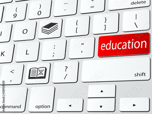 Online education computer keyboard icon