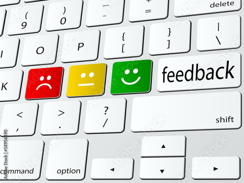 Online feedback computer keyboard icon