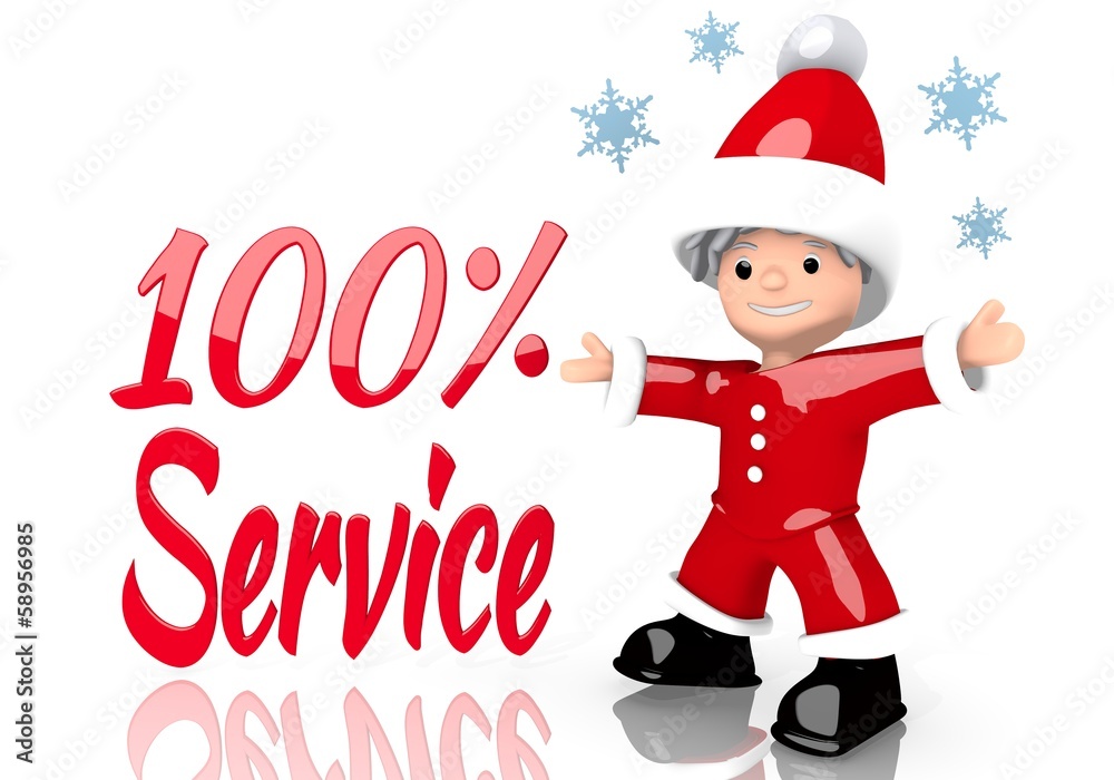 service symbol presented by mini santa claus service symbol presented by mini santa claus