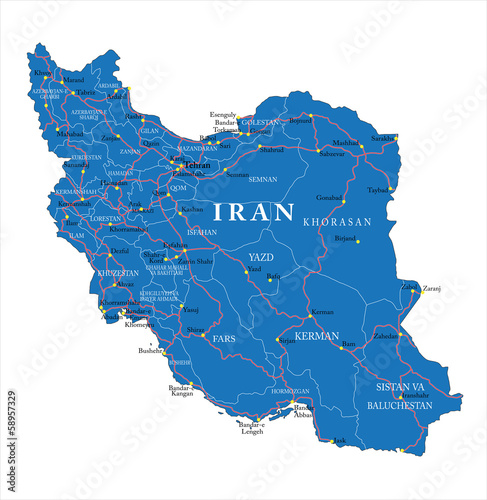 Iran political map