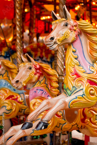 traditional funfair carousel