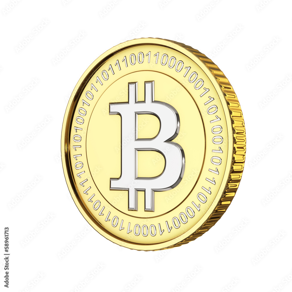 Golden Bitcoin - isolated with clipping path Golden Bitcoin - isolated with clipping path
