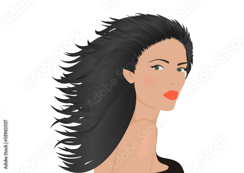 Portrait of brunette woman