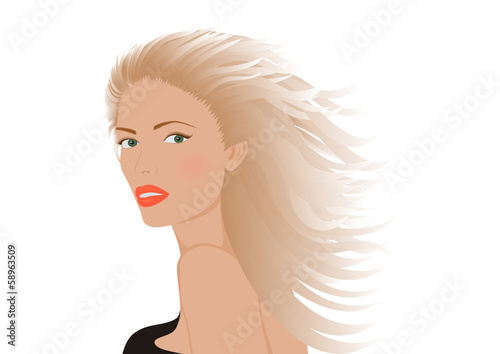 Portrait of blonde woman