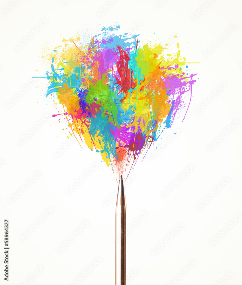 Obraz premium Paint splashes coming out of pen