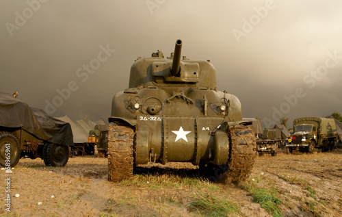 world war two sherman tank photo