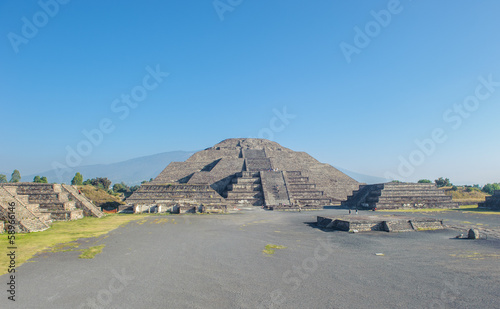 Moon pyramid in Teotihuacan  Mexico