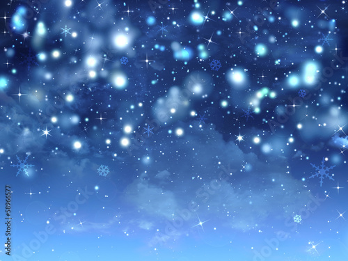Wallpaper Mural beautiful blue Christmas background Torontodigital.ca