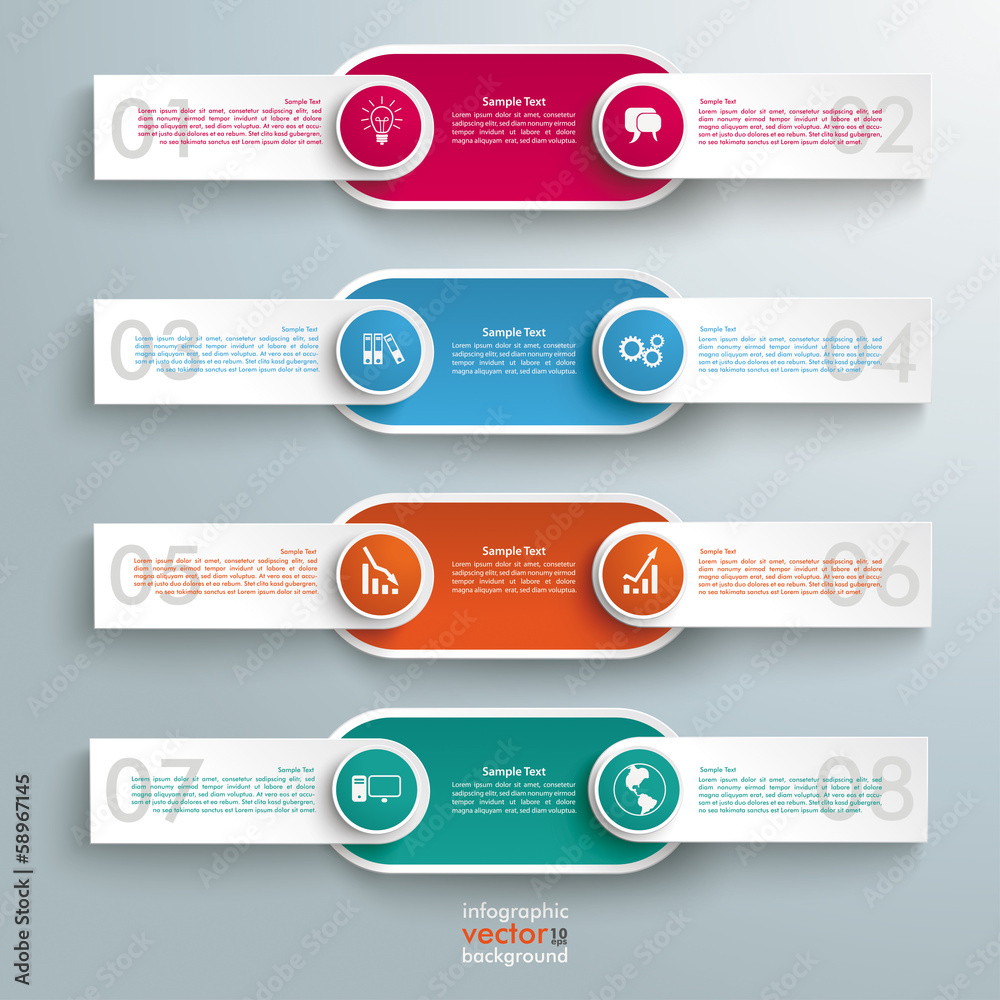 Round Double Banners Colored Circles Round Double Banners Colored Circles