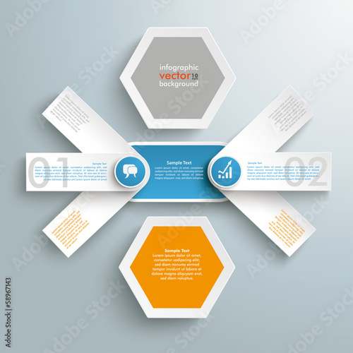 Round Double Banners Colored Circles