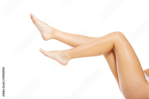 Beautiful, smooth female legs.