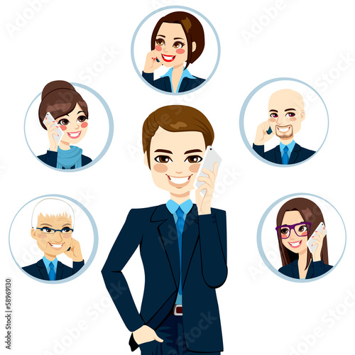 Businessman Contact Network