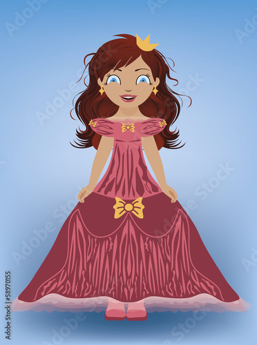 Sweet little princess, vector illustration