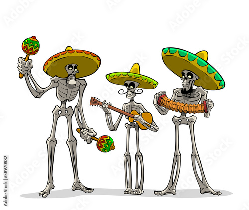 Danse Macabre. Mexican musicians. photo