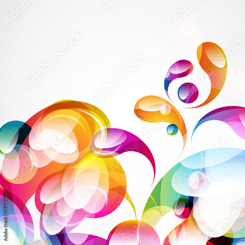 Abstract colorful arc-drop background.