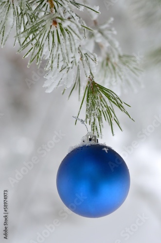 Obraz na płótnie Christmas white and blue w salonie