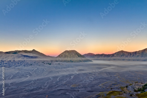 View of a mountain at Jawa Indonesia during sunrise