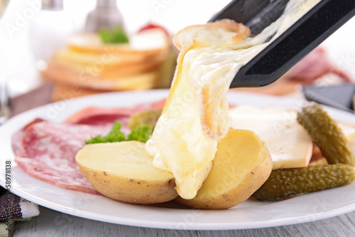 Canvas Print raclette, fondue
