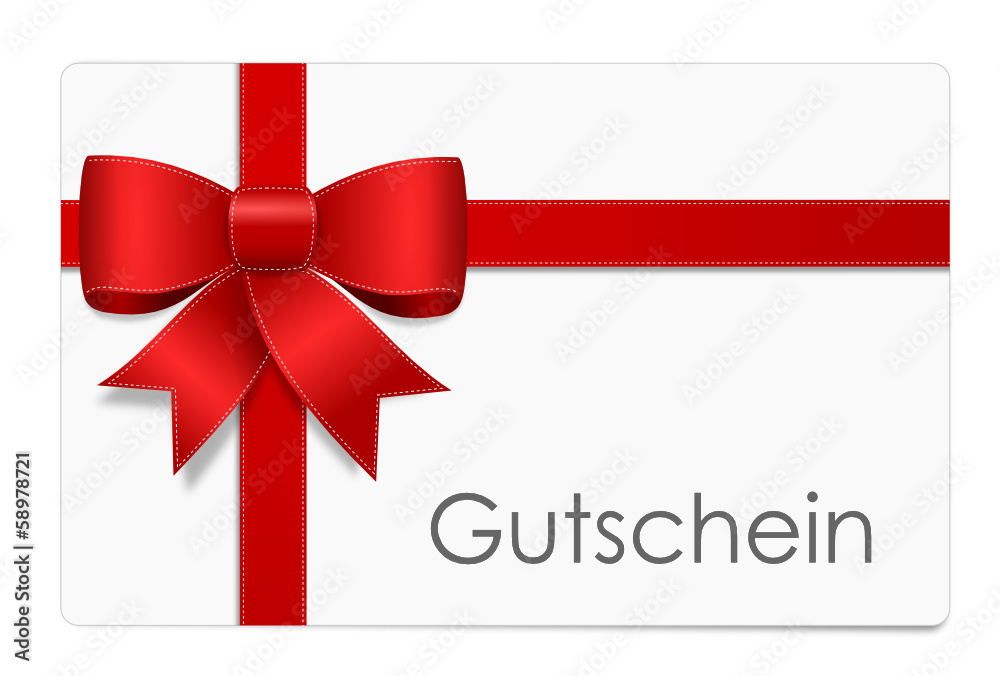 Karte Schleife Gutschein