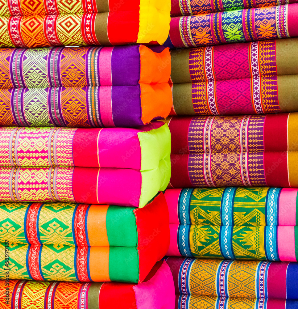 Various colorful pillow