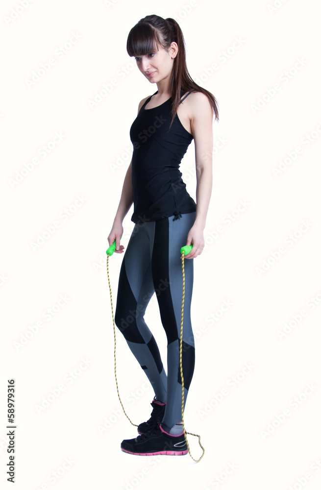Girl with a skipping rope Girl with a skipping rope