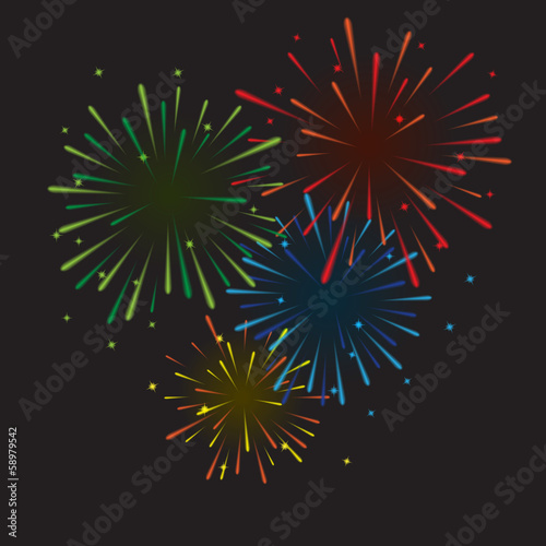 Fireworks vector illustration