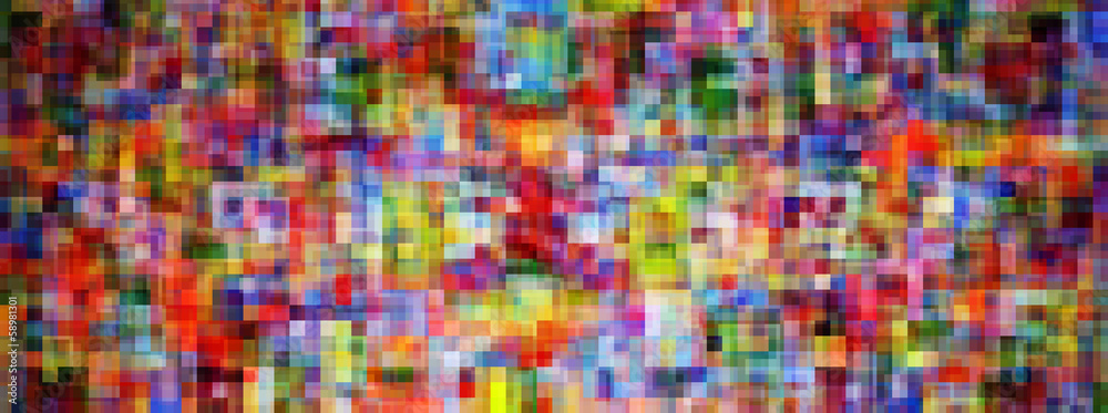 Fototapeta premium Mosaïque carré coloré large