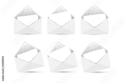 White paper envelopes