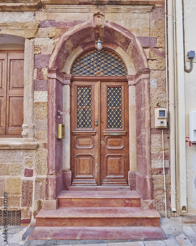 elegant urban house entrance, Greece