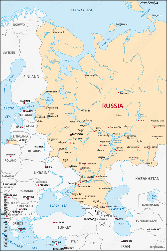european russia map