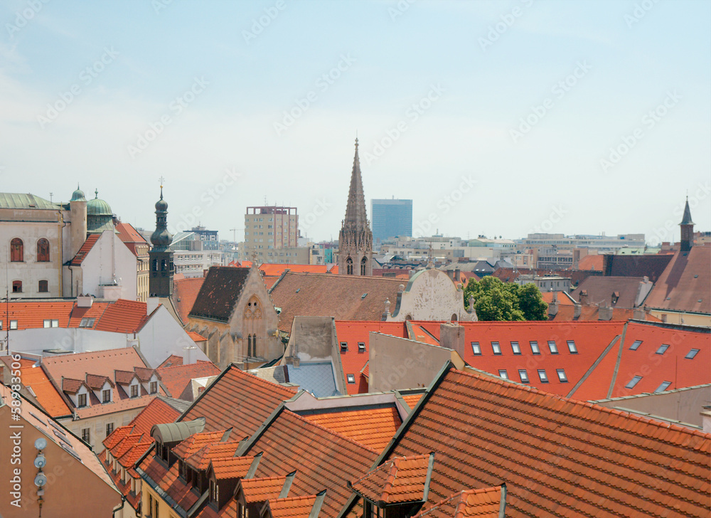 Roofs of old town, Bratislava, Slovakia