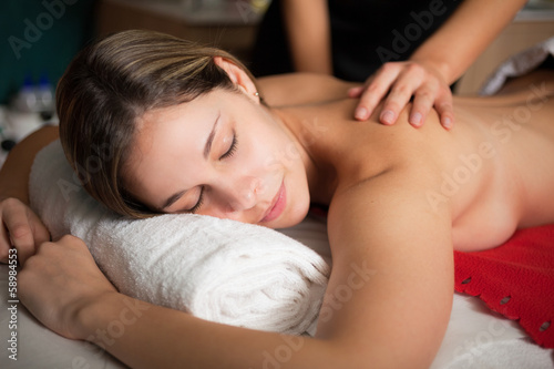 Woman receiving a massage