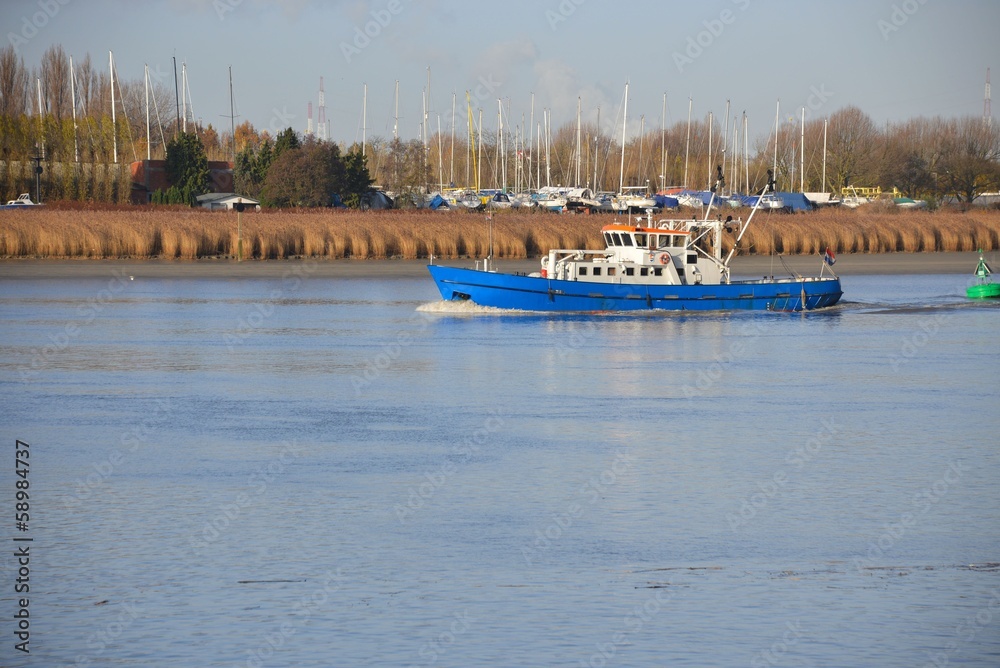 Fototapeta premium Boat on a river