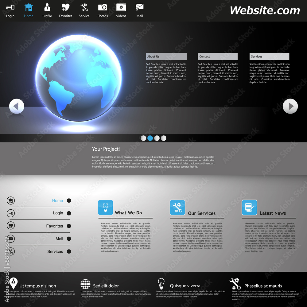 Professional Website Design Dark Template Professional Website Design Dark Template
