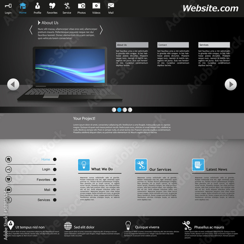 Professional Website Design Dark Template