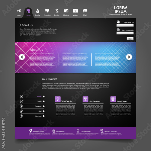 Dark Website Template