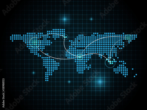 Global network connection concept
