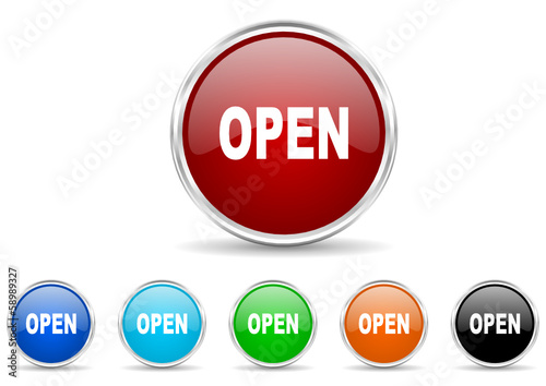 open icon vector set